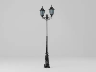 street lamp Low-poly 3D model 16