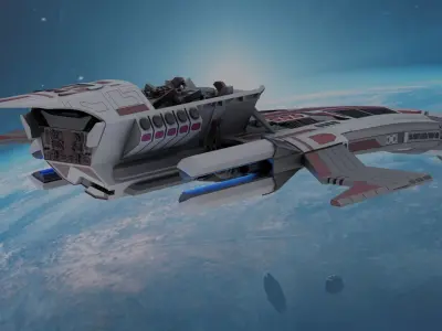 AI Generated Scifi Ship 3D model