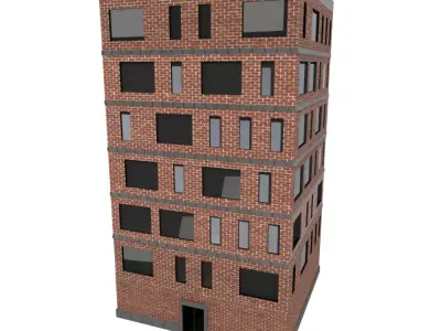 Brick Building 3D model