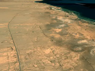 Mecca and the Red Sea coast of Saudi Arabia - tile n19 e37 3D model