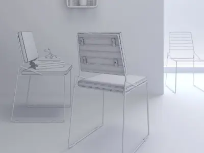 Living room with Tikamoon 3D model