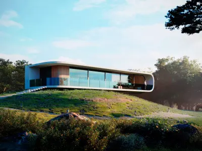 Conceptual Architecture in a Forest Environment 3D model