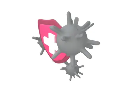 Immunity Icon v1 003 Low-poly 3D model