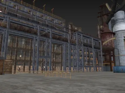 Large steel works 3D model