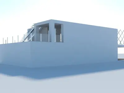 House modern with swimming pool 3D model
