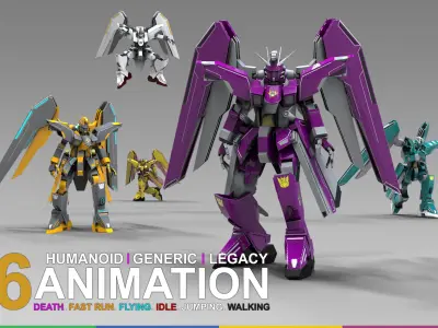 Super Node Robot Low-poly 3D model