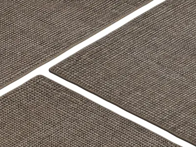 Carpet set 3202 - Jute Rug Taupe - 4K 3D model