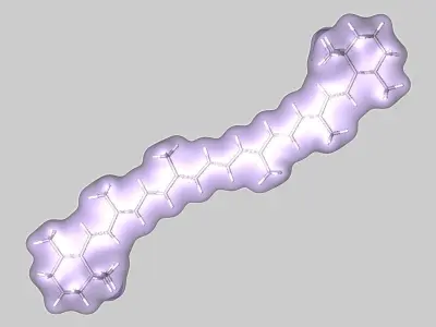 gamma-Carotene molecule 3D model