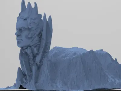 Ancient Athena Mountain 3 3D model