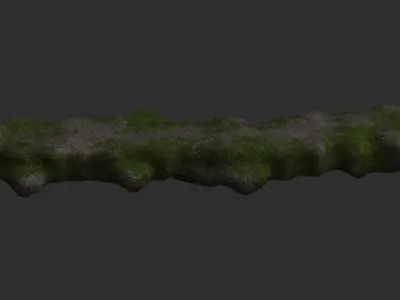 Rock Walkway 1 - 4 Combo - Moss 1 Low-poly 3D model