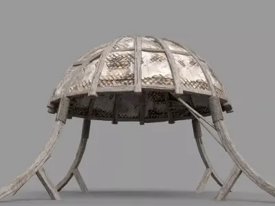 Wooden Dome Low-poly 3D model