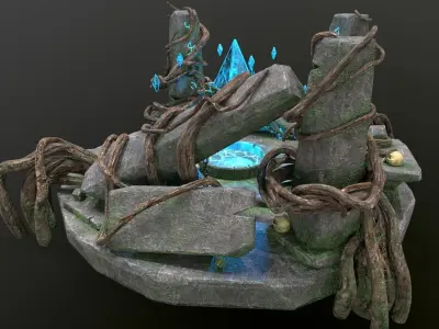 Magic Crystal Low-poly 3D model