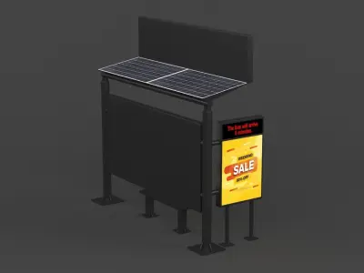 Bus Shelter 3D model