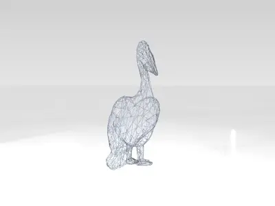 Pelican Wireframe 3D model