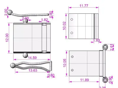 Jewelry 12mm CLASP Lock box 12mm printable STL and 3dm 3D print model