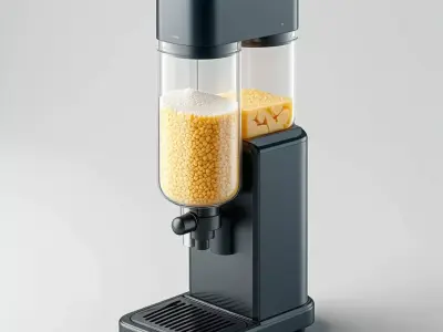 Modern Double Cereal Dispenser Low-poly 3D model