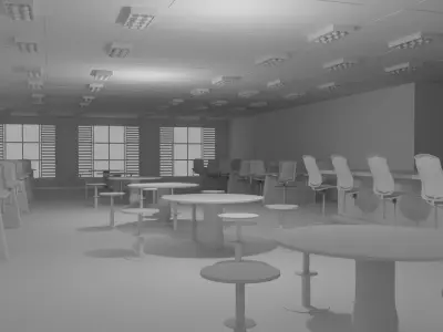 Tavern Interior No Material 3D model