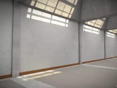 VR Art Gallery Low-poly 3D model