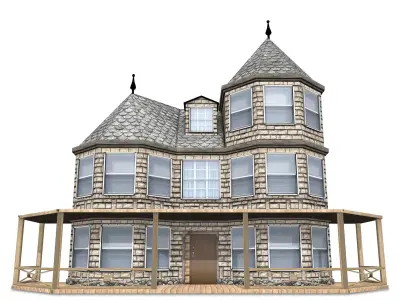 Victorian House Low-poly 3D model purchase
