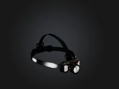 Headlamp Low-poly 3D model
