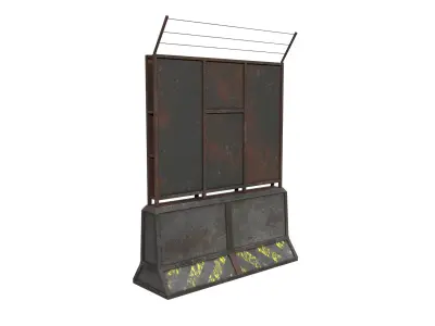 Concrete RoadBlock Barrier Barricade 3D model order