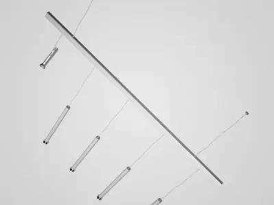 Hanging Halogen Lamp Set 23 3D model