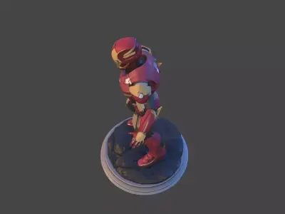 Iron Sentinel  High Poly Collectible 3D print model