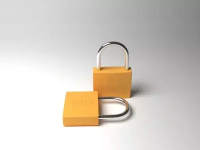 3d lock Low-poly 3D model