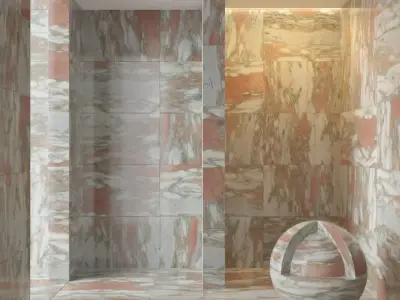 Marble wall 232 3D model