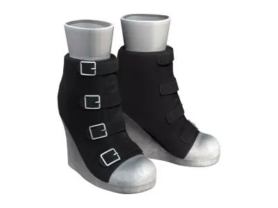 RnB Street Style Casual Boots Low-poly 3D model