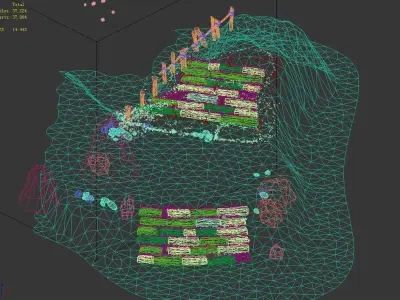 New Village - stone steps 3D model