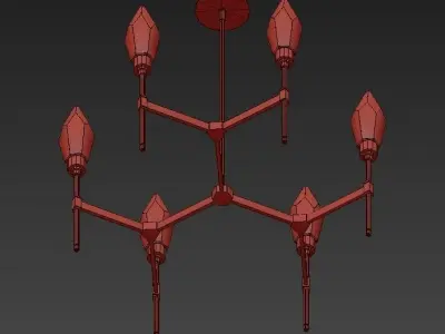 ROCK chandelier 3D model purchase