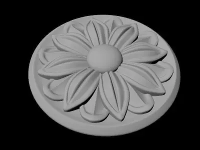 rosette flower 3D model 28