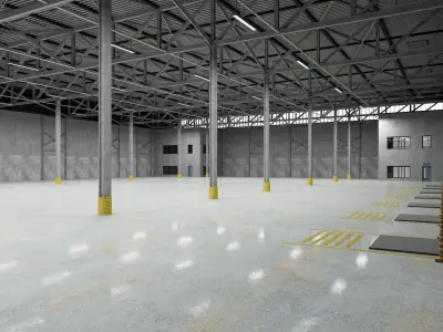 Warehouse Logistic 8 interior and exterior 3D model