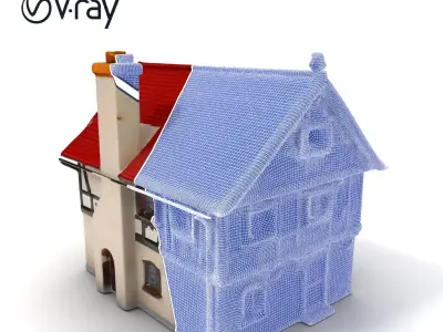 Traditional European House Model Pack Low-poly 3D model