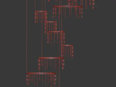 Suspenders Vertical Ring Matrix Pendant 3D model