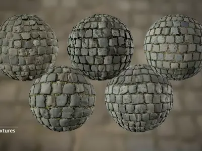 PBR - Material Cobblestone Floor 4K Texture