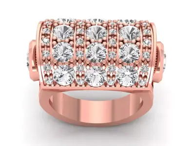 Solitaire Wedding Engagement Women Light Weight Rings 3D print model