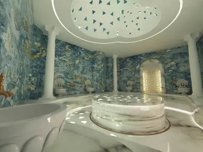 TURKISH BATH 360 VIEW Low-poly 3D model