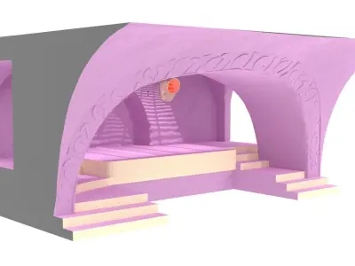 Jabbas Throne Area - small Foam version - 1-6 Hottoys 3D print model
