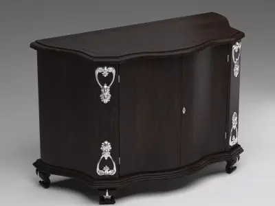 Louis XVI style 2 doors commode 3D model