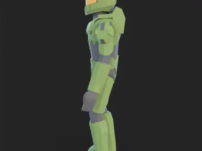 Lowpoly Master Chaf Model Low-poly 3D model