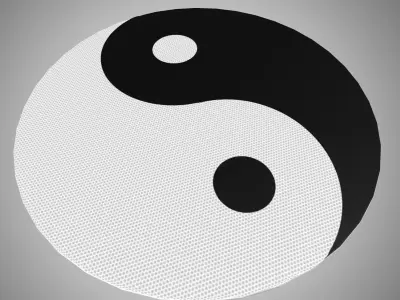 Tai Chi coaster  Free low-poly 3D model