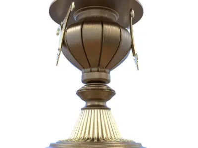 Metal candle Holder Low-poly 3D model