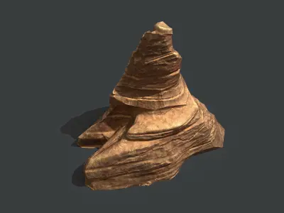 Red Rock Sandstone Pbr 3 Low-poly 3D model