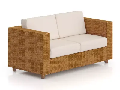 Wicker Sofa 3D model