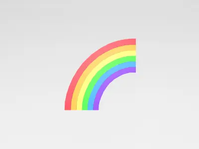 Rainbow v1 001 Low-poly 3D model