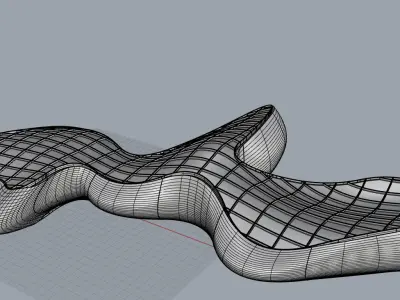 Futuristic 3D building 3D model