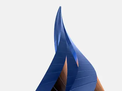 Glass Futuristic Skyscraper 3D model