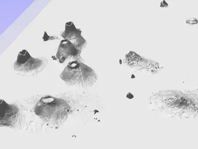 3D terrain topographic model of Galapagos islands  3D print model